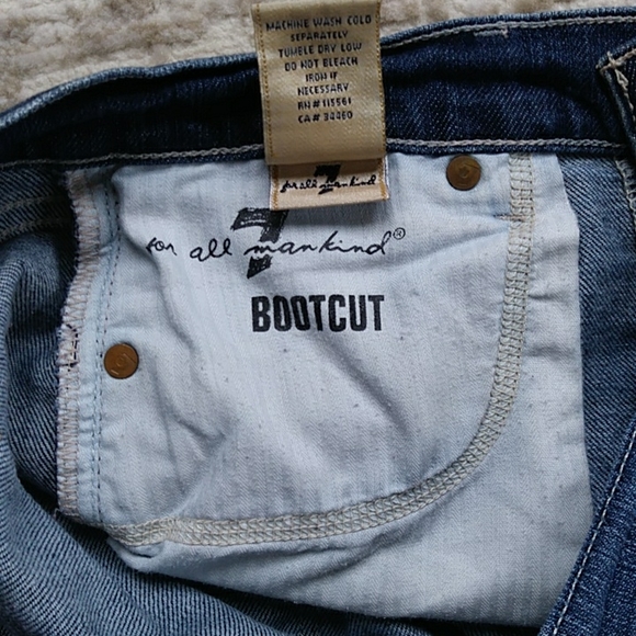 7FAM Bootcut Y2K Jeans 7 For All Mankind Jeans Size 29 Blue - Picture 5 of 16